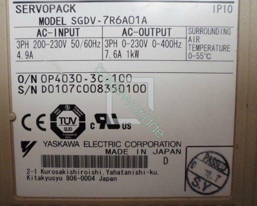 One used yaskawa sgdv - one,